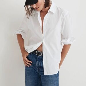 Madewell Signature Poplin Relaxed Shirt, XXS, NWT!